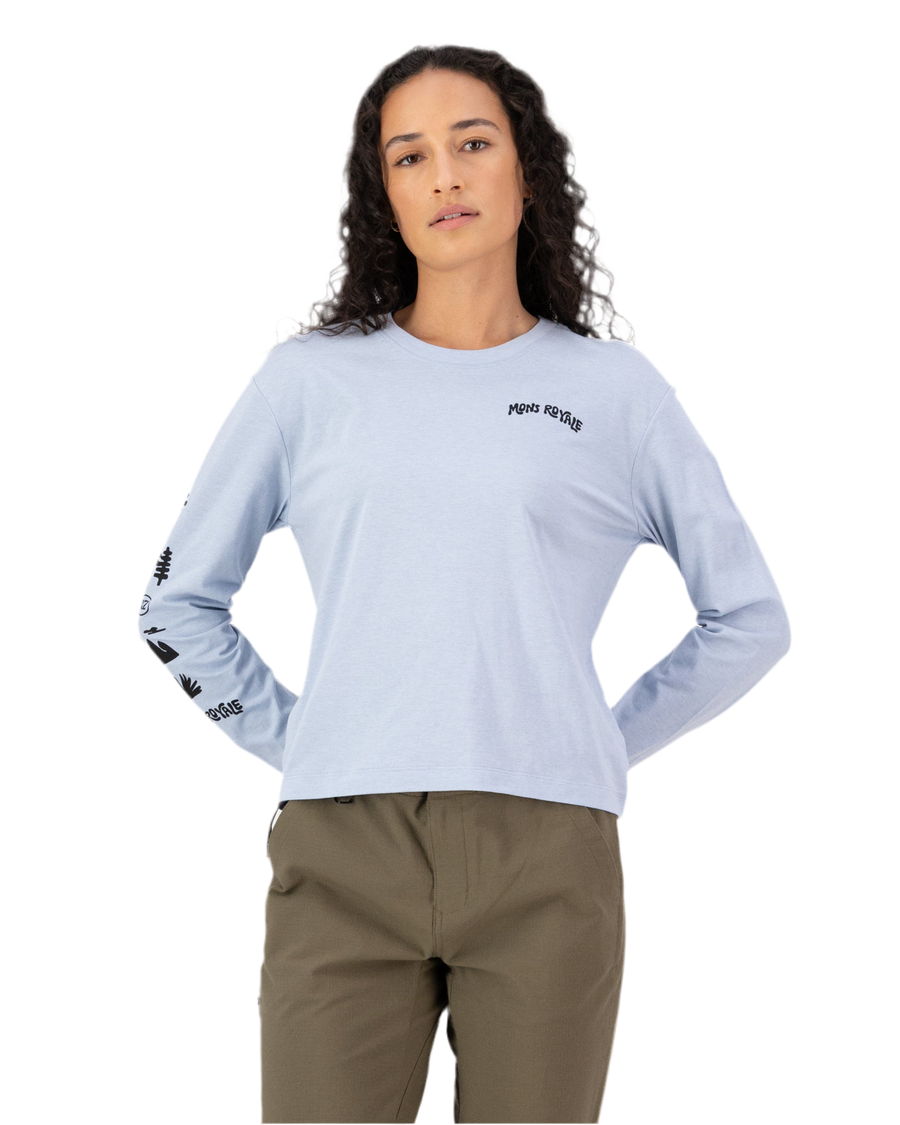 MONS ROYALE  - 2025 WOMENS YONDER MERINO ORGANIC COTTON LONG SLEEVE