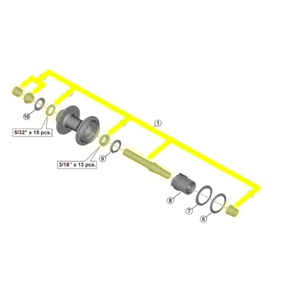 WH-MT501-CL COMPLETE HUB AXLE